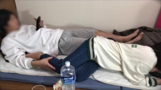 nice hip japanese  girl touch my dick