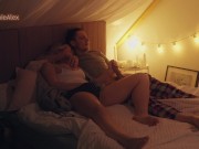 Preview 4 of The movie is good, but the sex is much better! Mutual masturbation and sideways sex by a real couple