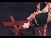 Preview 5 of Dirty Dreaz shibari session with Lily lu as rigger + valkiryz as rope bunny BDSM z-filmz bondage