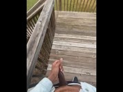 Preview 5 of Huge BBC Cumshot Outside On Patio (dirty talk)