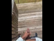 Preview 6 of Huge BBC Cumshot Outside On Patio (dirty talk)