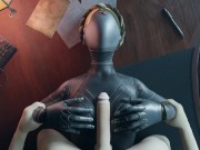 Preview 5 of Atomic Heart White guy tits fuck Robot Girl Big Boobs Cum on the face Titjob Animation Game