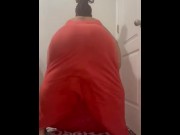 Preview 4 of Late night practice ass shaking boredom- bounce small ass
