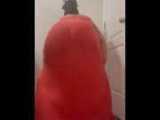 Preview 5 of Late night practice ass shaking boredom- bounce small ass