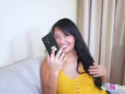 Preview 6 of Amateur babe María Sandoval teases several random dudes over the phone