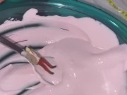 Preview 4 of Mia giantess bbw eats yogurt with her tiny, dirty