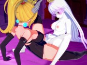 Preview 6 of Bowsette & Boosette Scissoring Each Other~Lesbian/Yuri Hentai NSFW Animation (English Voice Acting)