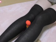 Preview 1 of [ASMR] Slow thighjob with plump thighs that look good on knee socks [Japanese] Amateur Caucasian