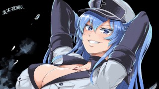 Esdeath was caught by horny guy and fucked in her wet slutty holes - CUT version