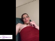 Preview 1 of Sissy Slave Denise Humain practices how it works to being sexy and proof blowjob skills