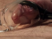 Preview 2 of Electro Cock n Ball Estim Torture Ejaculate Into Shot Glass for another Kahlua and Cum Cocktail