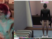 Preview 4 of RECREATING MY SEXUAL FANTASIES IN THE SIMS 4: Rough Anal Gangbang w/ Bukkake on Livestream