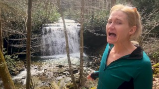 Pawg Ventures Outside for a Public Waterfall Hike and Finds a Bed of Moss to Fuck On.