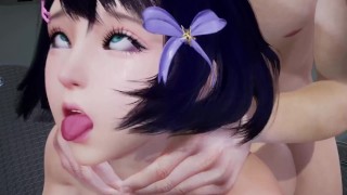 Sexy Asian Girl Fucked Silly until she gets an Ahegao face | 3D Porn