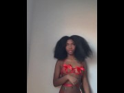 Preview 2 of Adéyah Carter teasing her Onlyfans  viewers for Valentines @deescreates