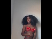 Preview 5 of Adéyah Carter teasing her Onlyfans  viewers for Valentines @deescreates