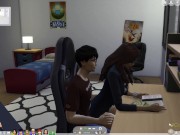 Preview 3 of The Sims Student fucks teacher with big submissive ass