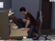 Preview 6 of The Sims Student fucks teacher with big submissive ass