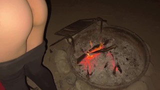 Public Camping Sex! BJ, Bending Over and a BIG Load!
