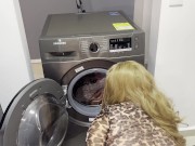 Preview 3 of my stepsister gets trapped in the washing machine and I help her