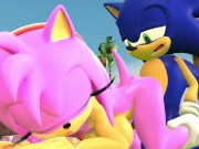 Preview 6 of Sonic Fucks Amy's Tight, Wet Pussy & Gives Her a Creampie (ADR/ASMR) Animation: dradicon