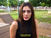 Preview 3 of Colombian nymphomaniac caught in an unknown park - Camila Mush