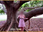 Preview 2 of MILF strips fully nude in public park dare
