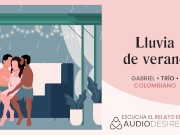 Preview 1 of Relatos para tocarme: Trío inesperado y mi mujer no se da cuenta [audio erótico en español] 🎧