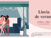 Preview 2 of Relatos para tocarme: Trío inesperado y mi mujer no se da cuenta [audio erótico en español] 🎧