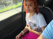 Preview 1 of He asks the uber if he can change in the car and ends up masturbating next to the driver.