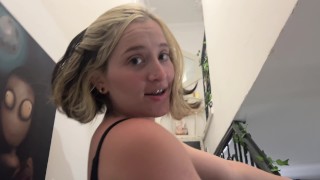 Step mom squirts all over the hotel room