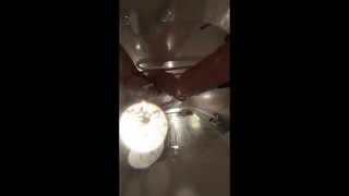 webcam under bath. girlfriend after sex in shower