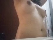 Preview 5 of Amateur home video of college girl, naked, rich natural tits.