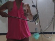 Preview 3 of PEE on Selfie # POV Voyeur wife on Selgie Stick