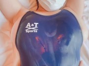 Preview 1 of [boobs ASMR] Lotion massage for a swimming member with huge breasts.