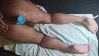 My feet shake as I shove my dildo deep in my asshole