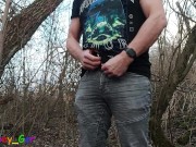 Preview 2 of Jerk my big cock in the bushes by the lake and squirt my sperm into nature (Preview)