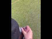 Preview 4 of Hand job outside in soccer field