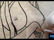 Preview 4 of Sexy Nude Asuna glasspainting_NotOnlyPorn_