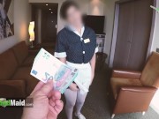 Preview 1 of They offer money to the hotel maid to have sex with her in exchange for money