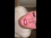 Preview 6 of British slut Eliza smoke takes a few loads of hot cum to the face & tongue compilation/ cumpilation