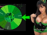 Preview 6 of Wheel of sex jerk off game sexy girl celebrating the St Patrick's day cosplay twerking and teasing