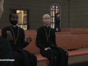 Preview 1 of Innocent nun spied priest and then went to suck his dick with great desire