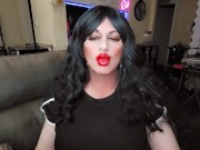 Preview 1 of crazy hot sugar baby lipstick smoking fetish crossdresser crossdressing virgin makeup