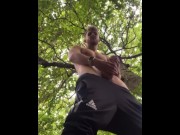 Preview 6 of UK 21 Year Old Hunk Busts a Load in the Forest