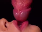 Preview 1 of CLOSE UP: BEST Milking Mouth for your DICK! Sucking Cock ASMR, Tongue and Lips BLOWJOB