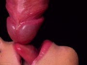 Preview 3 of CLOSE UP: BEST Milking Mouth for your DICK! Sucking Cock ASMR, Tongue and Lips BLOWJOB