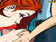 Preview 1 of Redhead in jail blowjob prison guard cartoon porn