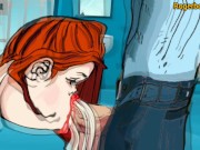 Preview 6 of Redhead in jail blowjob prison guard cartoon porn