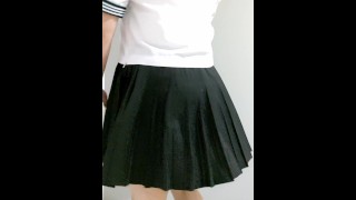 femboy crossdresser ladyboy masturbation short and small phimosis stockings fetish TENGA japanese tr